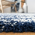 thumbnail image 4 of SAFAVIEH Hudson Shag Jagoda Striped Area Rug, Navy/Ivory, 9' x 12', 4 of 8