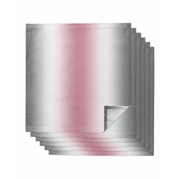 Cloth Napkins Set of 6 - 20x20 Inches, Pink Grey White Washable Reusable Table Napkins, Farmhouse Ombre Color Modern Simple Soft & Absortbent Dining Napkin for Party Wedding Hotel Restaurant