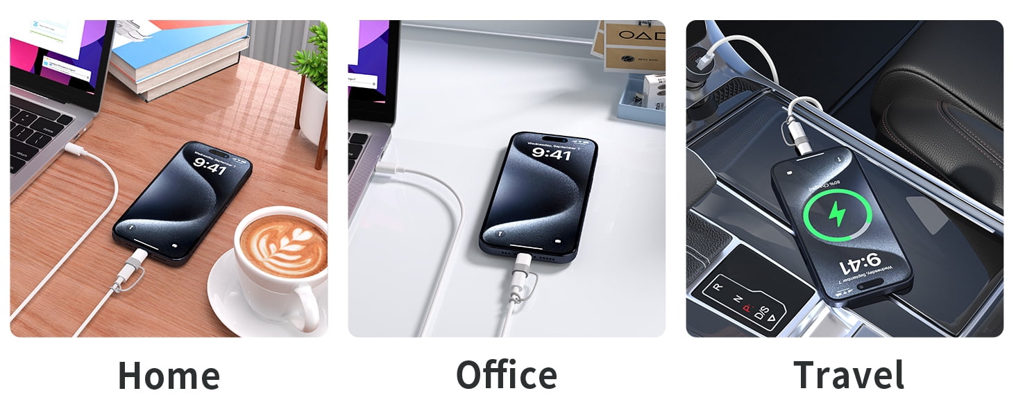 Lightning to USB C Adapter Compatible with Phone, Pad, Support Charging, Not for Audio, Type C Charger Connector