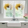 thumbnail image 4 of Yellow Sunflowers Balloon Curtains for Bedroom/Front Door/Bathroom, You Are My Sunshine Wood Rustic Tie Up Curtains 63 Inch Length Light Filtering Kitchen Curtains Shades for Windows 46"x63", 4 of 8