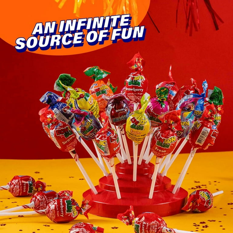 Colombina Bon Bon Bum Assorted Pops, 100 Count Jar - Walmart.com