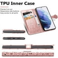 thumbnail image 4 of Crossbody Wallet Cell Phone Case for Samsung Galaxy S22,Cute Cat Dog Cartoon Style Flip Case Cover with Removable Lanyard Strap for Samsung Galaxy S22 MGG Rose Gold, 4 of 14