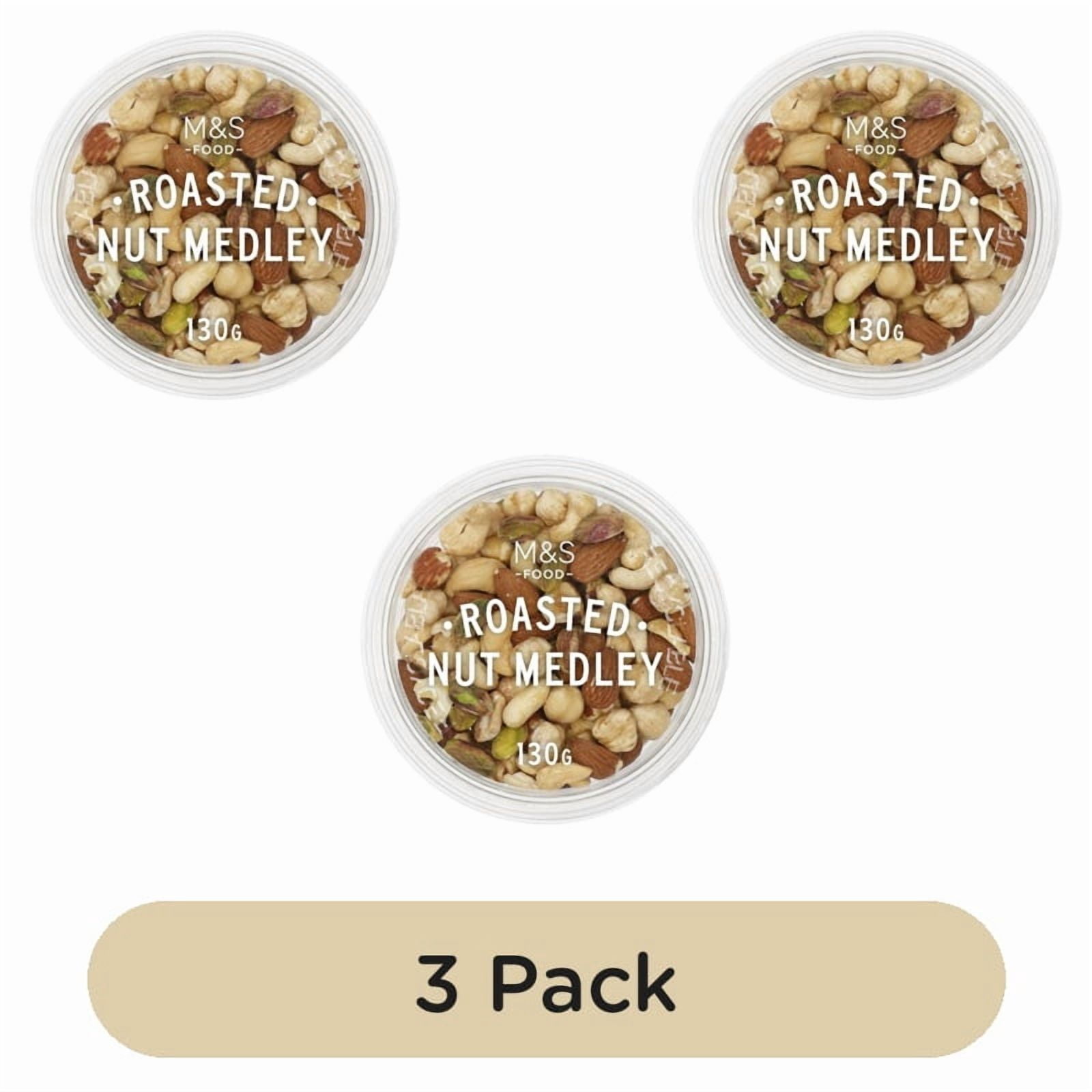 M&S Roasted Nut Medley 130g, British Import (Pack of 3)