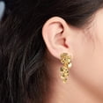 thumbnail image 1 of unbranded Aretes De Metal Dorado Con Floral Y Para Ocasiones Casuales Y Elegantes, 1 of 6