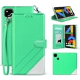 thumbnail image 1 of for Google Pixel 4A (NOT FIT Pixel 4A 5G) Wallet Case Phone Case Hybrid 2-Tone Wallet Kick stand Card Pocket Pouch Screen Flip Cover (Teal), 1 of 4