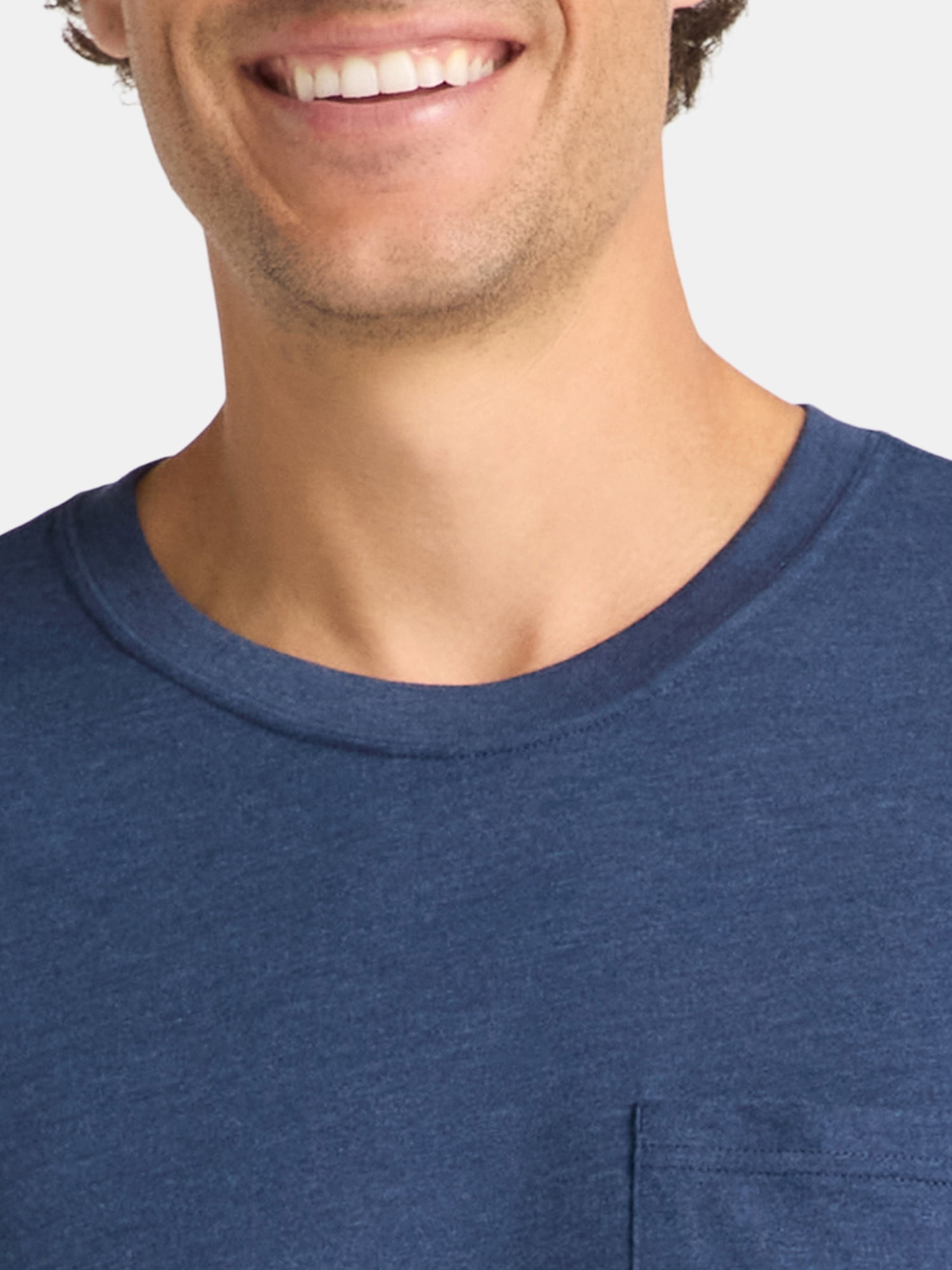 Athletic Works Men’s Tri-Blend Pocket Tee, Sizes XS-4XL