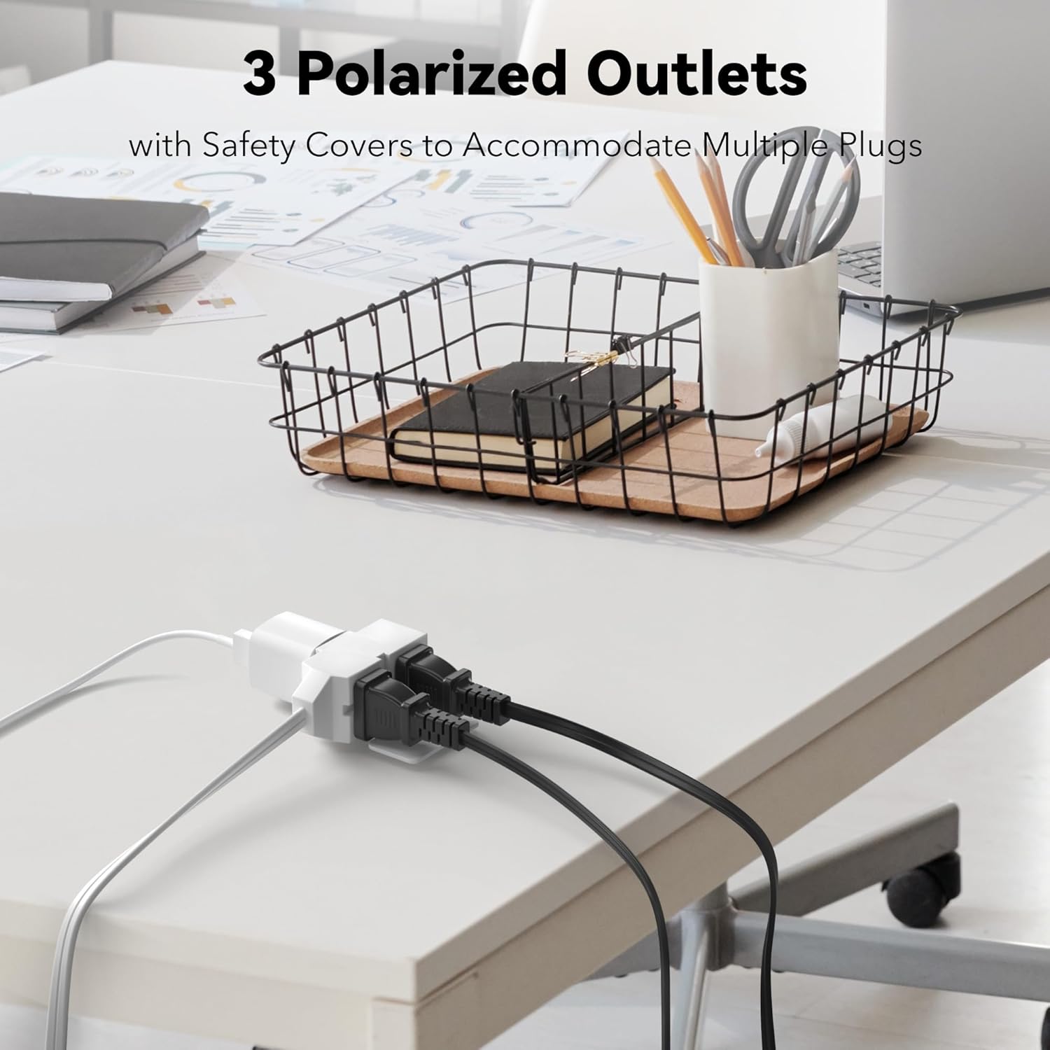 BN-LINK 6 Ft Indoor Extension Cord 16/2 SPT-2 2 Pack photo 3