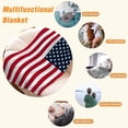 thumbnail image 5 of American Flag Throw Blanket Patriotic 4th of July Memorial Day Fourth of July Throw Blanket for Couch Sofa Bed Soft Fleece Blankets Stars and Stripes Red White Blue Veteran Blanket 50x60, 5 of 5