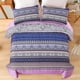 thumbnail image 5 of Set de edredón WONGS BEDDING Boho Queen de microfibra morada, 230 x 240 cm, 5 of 7
