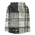 thumbnail image 4 of LOVZFMLL Jackets for Men's Check Print Pocket Long Sleeved Pocket Button Hooded Casual, 4 of 5