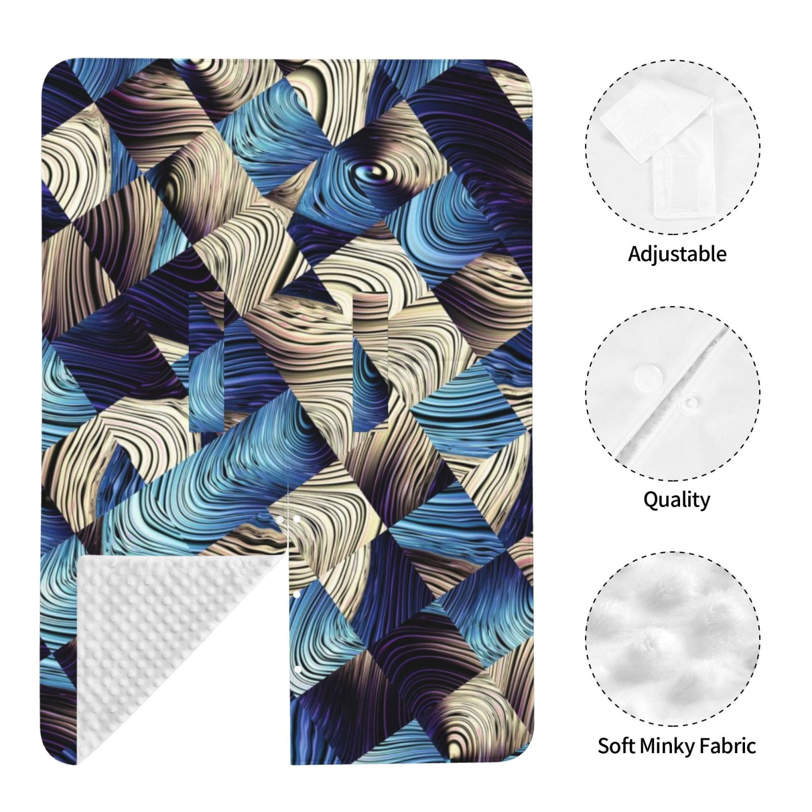 Car Seat Cover Baby - Blue Squares Breathable Infant Car Seat Cover for Baby Carseat, Lightweight Comfort Baby Essentials Must Haves Newborn Stuff for Girl Boy
