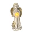 thumbnail image 4 of Estatua de ángel de jardín con energía solar de resina de 11,8 pulgadas de alto para patio, regalo de condolencia, decoración de cementerio multiusos, 4 of 9