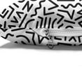 thumbnail image 4 of Geometric Pet Bed, Monochrome Abstract Shapes Eighties and Nineties Inspirations Lines and Circles, Resistant Pad for Dogs and Cats Cushion with Removable Cover, 24" x 39", Black White, by Ambesonne, 4 of 4