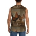 thumbnail image 4 of Bixox Men's Oil Painting Chicken And Duck Printed Shirt Sleeveless Fitness Tank Top-X-Large, 4 of 7