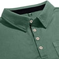 thumbnail image 6 of GrmtClth Polo Shirts for Men Business Collared Golf Shirt Trend Short Sleeve Top Summer with Pocket Tee with Button Mint Green XL, 6 of 7