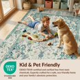 thumbnail image 4 of Design&I 4'x6' Washable Area Rug Cream Vintage Faded Scroll Motifs Border Pile Beige for Home Office, Under Desk, Snag-Free Skid-Resistant Medium, 4 of 7