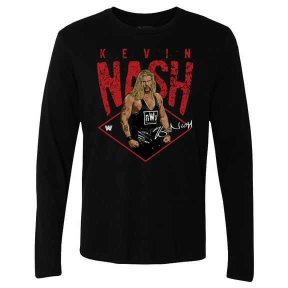 Men's 500 Level Black Kevin Nash Pose Long Sleeve T-Shirt