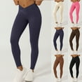 thumbnail image 7 of SwiftWear V Crossover High Waisted Leggings for Women - Soft Stretchy Yoga Pants for Workout Athletic Coffee Skinny Pants XXL, 7 of 7