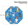 thumbnail image 3 of Honeii Cute Dogs Print Leather Coaster Set of 6, Ideal for Safeguarding Your Furniture from Drinks Spills and Effortless Cleanup,Octagon, 3 of 3