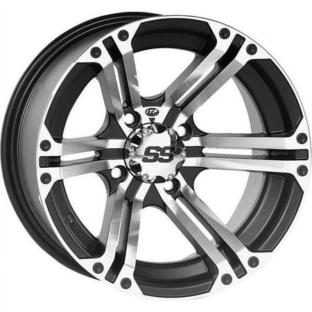 Machined w/Black 14x6, 4/115, 4+2 ITP SS212 Alloy Aluminum Wheel - 1428379404B