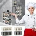 thumbnail image 6 of 2-Grids Seasoning Box, Spice Rack Spice Drawer Organizer, Hanging Wall Spice Rack, Kitchen Spice Pot with Spoon, Salt Pepper Sugar Storage Container Jar Cruet for Counter, Gray, 6 of 6