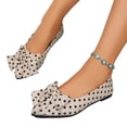 thumbnail image 4 of Willtoo Women Polka Dot Bow Ballet Flats Square Toe Shallow Slip On Mary Jane Shoes Lightweight Soft Sole Fashion Casual Flat Shoes, 4 of 6