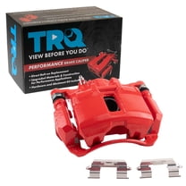 TRQ Front Right Brake Caliper w/Bracket Performance Red Passenger Side Compatible with 2003-2007 Honda Accord