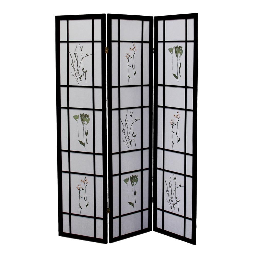 Ore International 3 Panel Shoji Screen - Black