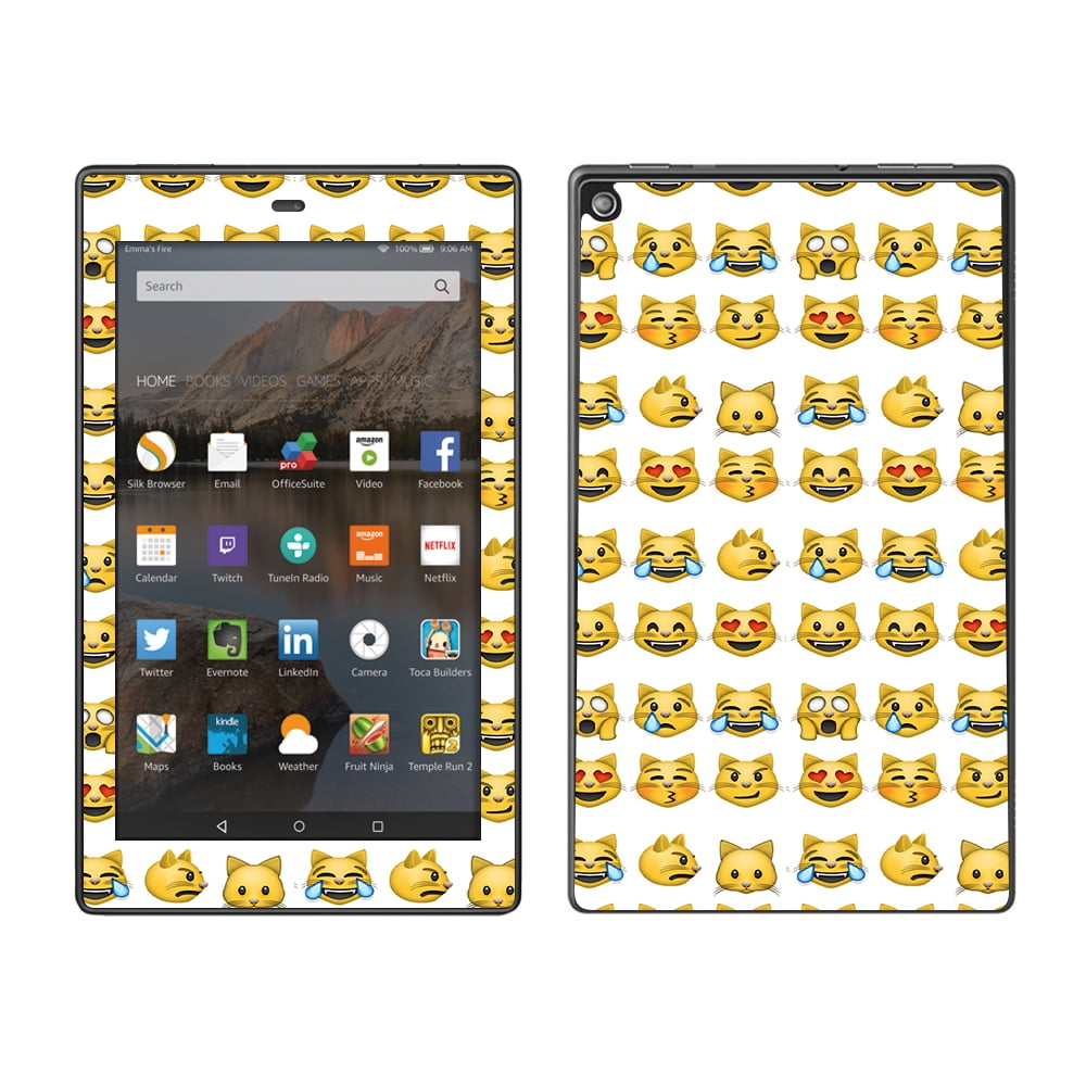Skin Decal For Amazon Fire Hd 8 Tablet / Cat Emoji Collage Walmart