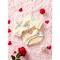 thumbnail image 4 of PETSIN Valentine's Day 1pc Light Blue Heart Printed Flannel Pet Sweatshirt Without Cap For Keeping Warm, 4 of 4