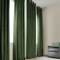 thumbnail image 4 of Half Price Drapes Eden Green Grommet Plush Velvet Room Darkening Curtains (1 Panel), 50W X 96L, 4 of 9