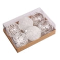 thumbnail image 4 of yotijay 6 Pieces Christmas Ball Ornaments Set Xmas Tree Decorations Garland Pendants for White, 4 of 9
