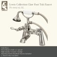 thumbnail image 5 of Water Creation Lever Handles Brass Tub Faucets in Polished Nickel, 5 of 6