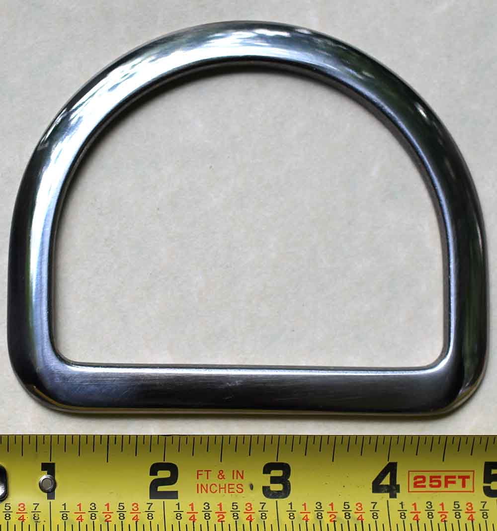 Horse Saddle Tack Hardware 31/2” SS Beveled Saddle Rigging Dee 40317