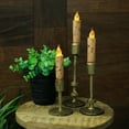 thumbnail image 3 of Zeckos Set of 3 Aged Bronze Cast Iron Taper Candle Holders MCM, Gothic Industrial Decor, 3 of 6