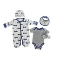 thumbnail image 1 of Ensemble de Pyjama en Coton 5 Pcs pour Bébé Nouveau-Né, 1 of 1