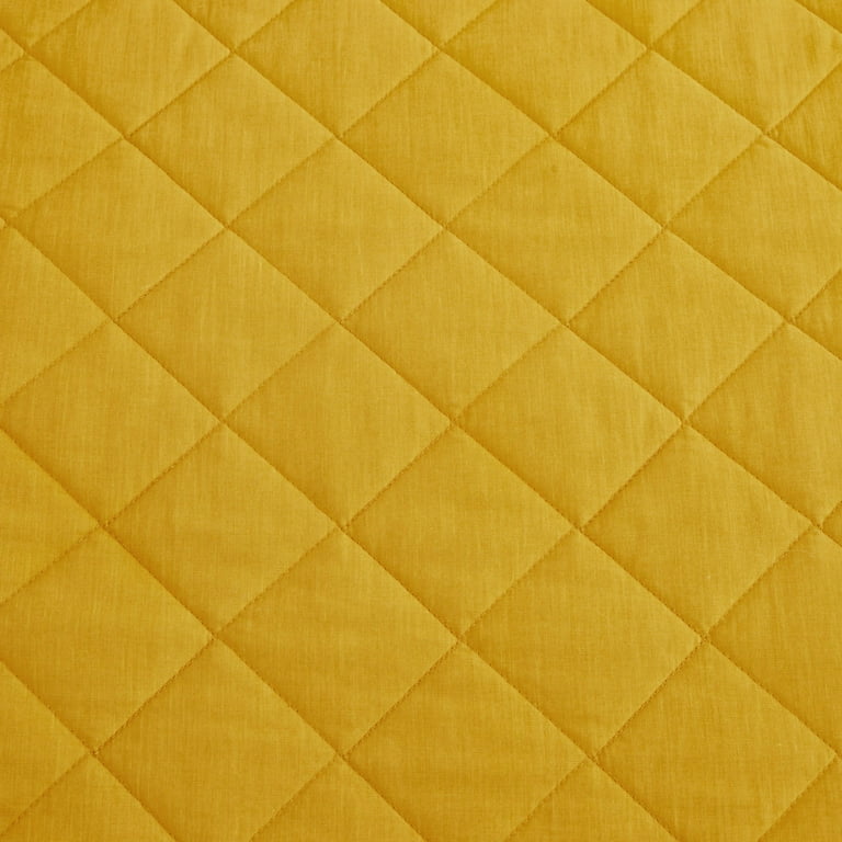 Gap Home Washed Frayed Edge Organic Cotton Quilt, Full/Queen, Mustard 
