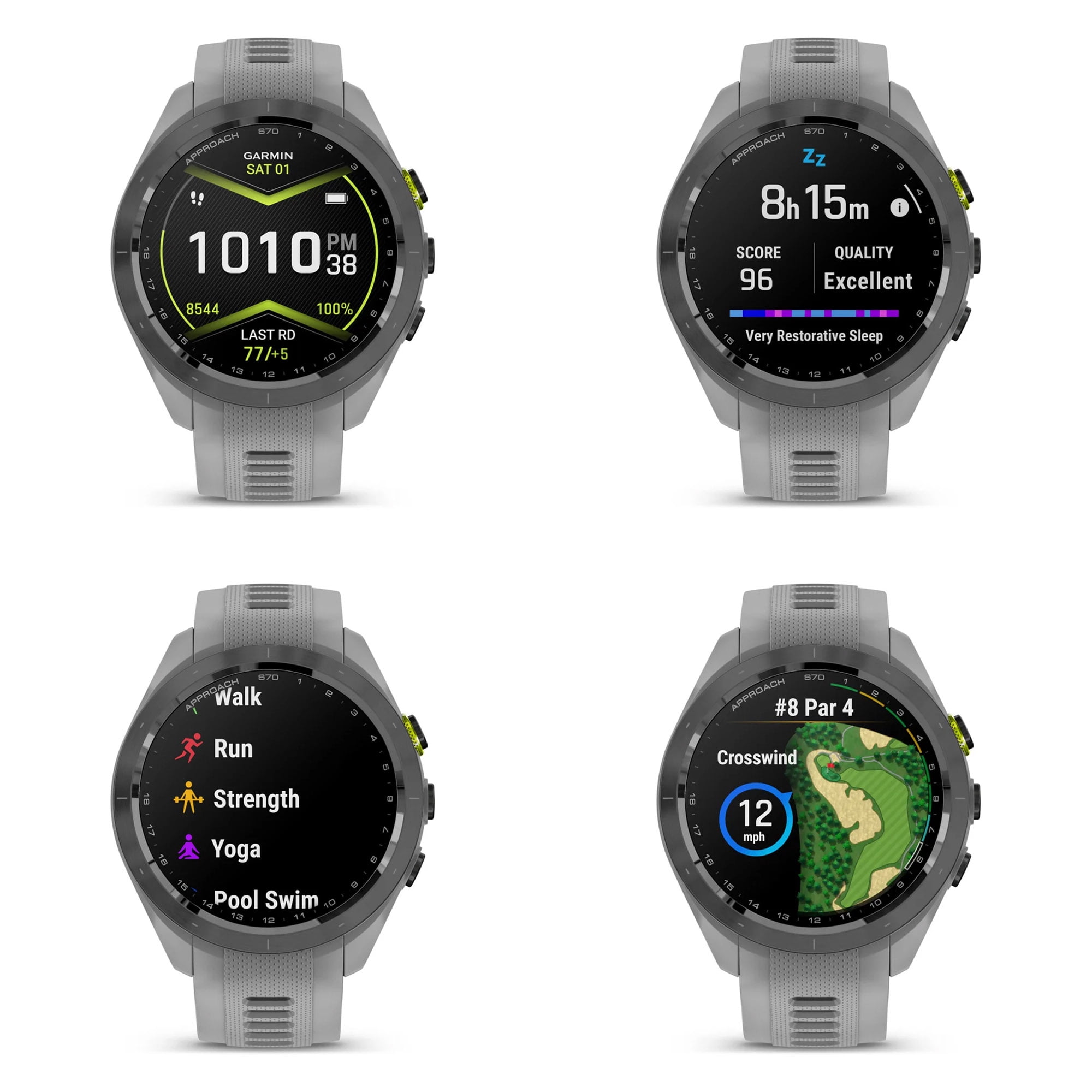 Garmin Approach S70 42MM GPS Golf Fitness Tracker Smartwatch For Men, Lightweight 1.2" Touchscreen, Garmin Watch With AMOLED Display and 42000 Preloaded Courses -Gray- Garmin Watches For Men