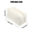 thumbnail image 2 of Unique Bargains Small Plush Makeup Bag Soft Beauty Cosmetic Bag Cute Travel Zipper Toiletry Bag for Women White, 2 of 7