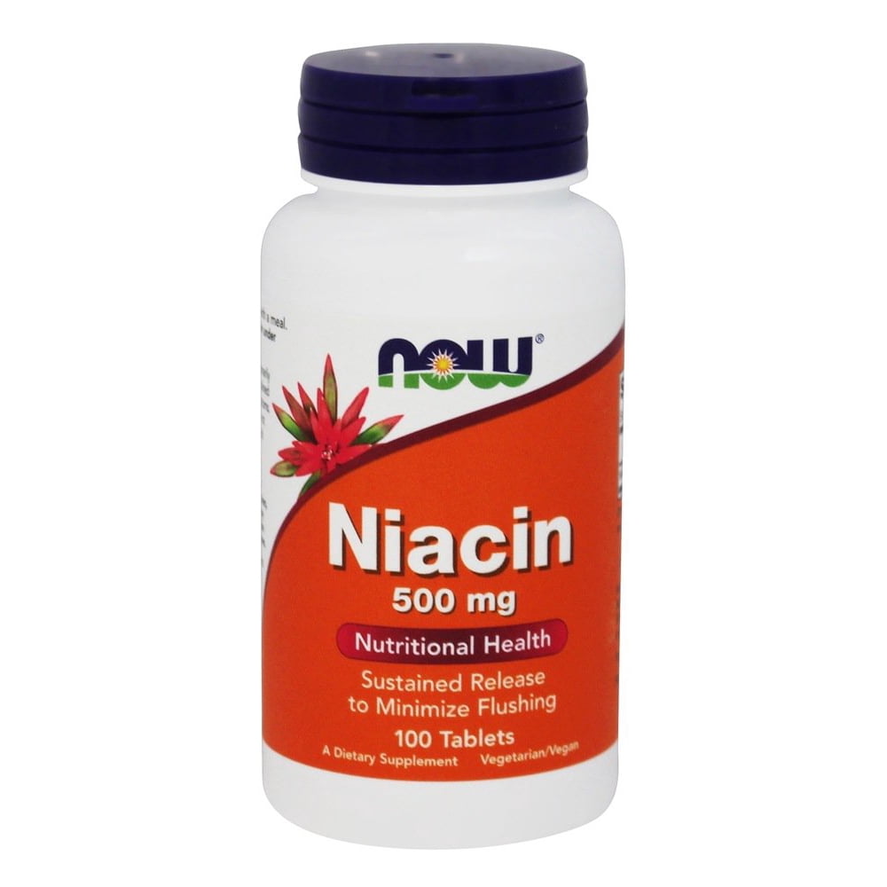 NOW Foods Niacin 500 mg. 100 Tablets