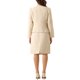 thumbnail image 3 of Conjunto de traje INSPIRE CHIC para mujeres, 2 piezas, chaqueta sin cuello de tweed con peplum y falda, color beige, 3 of 6