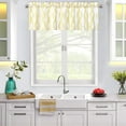 thumbnail image 5 of Haperlare Valance Curtains for Window Kitchen Curtain Valances Short Bathroom Curtains Small Window Tier Curtain Valance Cafe Curtain Valance, 52" x 15" Yellow, 5 of 5