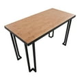 thumbnail image 6 of Home Roman Industrial Desk In Black Steel With Natural Wood Top, 6 of 7