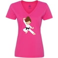 thumbnail image 3 of Inktastic Karate Girl, Cute Girl, Black Belt, Brown Hair Women's V-Neck T-Shirt, 3 of 5