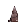 thumbnail image 2 of Apmemiss Clearance Leather Sling Bag Mens Chest Bag Casual Shoulder Crossbody Bags Travel Hiking Backpacks Daypack, 2 of 6