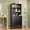 Black, variant on JHYKFG 32"Metal Bathroom Storage Cabinet,Freestanding Sideboard with 2 Adjustable Shelves for Small Spaces, Living Room, Hallway, Dining Room,Blue