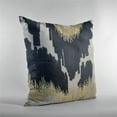 thumbnail image 3 of Plutus Velvet Glamour Black, Gold, Cream Handmade Luxury Pillow - Double sided 18" x 18", 3 of 5