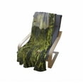 thumbnail image 4 of Forest Soft Flannel Fleece Throw Blanket, Rural Scenery Costa Rica Countryside Greenery Tropic Accents Botanical, Cozy Plush for Indoor and Outdoor Use, 70" x 90", Green Red Violet Blue, by Ambesonne, 4 of 6