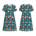 thumbnail image 3 of Bixox Robe d'Été à Manches Courtes pour Femmes Robe Ample Longueur Genou avec Poches-Éléments Médicaux, 3 of 7