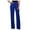 Blue, variant on EDFBUYKRS Female Women Pants Casual Cargo Pants Women Camo Black Pants Solid Waisted Fashion Cut Boot Legs Trousers High Casual Women Loose Pants Pants Xxl